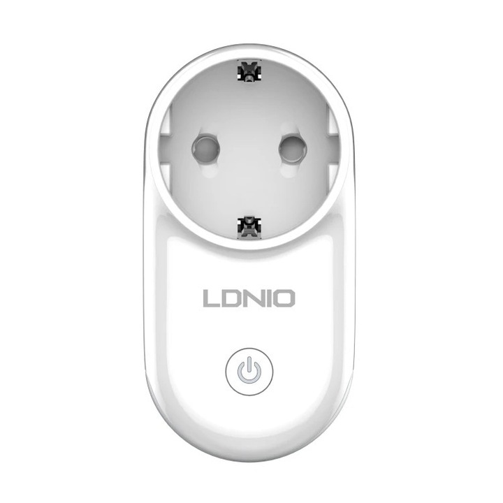 Priza Wi-Fi inteligenta LDNIO SEW1058, cu functie de lumina de noapte (alba)