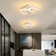 Lustra LED, Goeco, Plafoniera，Acril/Metal, Model patrate, 22 W, Lumina Calda 3000K, Alb, Pentru coridor, birou, dormitor, bucatarie，living