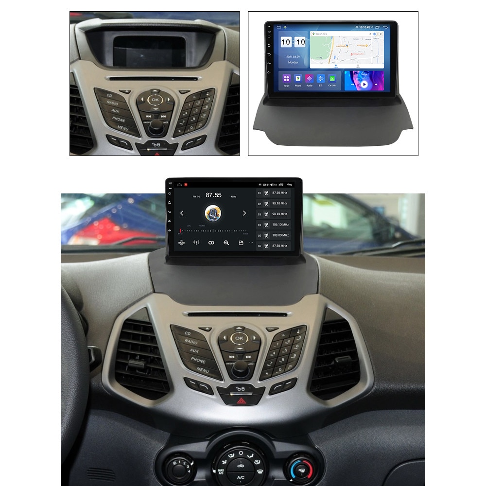 Navigatie dedicata Ford Ecosport 20132016, NAVIIT, Android 13, Wireless Carplay si Android