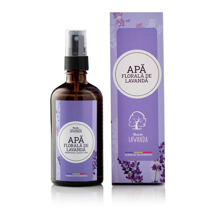 Apa florala de lavanda, provenita din cultura ecologica, Nucul din lavanda ®, 100 ml