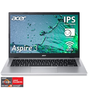 Laptop Acer Aspire 3 A315-24P cu procesor AMD Ryzen™ 3 7320U pana la 4.10 GHz, 15.6" Full HD, IPS, 8GB, 256GB SSD, AMD Radeon™ 610M, No OS, Silver