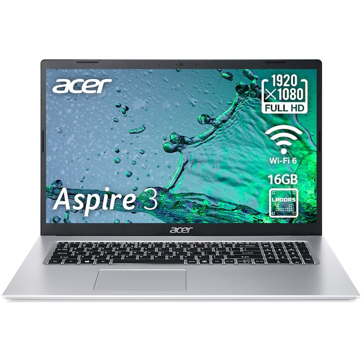 Acer Aspire 3 A315-24P laptop, AMD Ryzen™ 5 7520U processzor 4.30 GHz-ig, 15.6" Full HD, IPS, 16 GB, 512 GB SSD, AMD Radeon™ 610M, No OS, Silver
