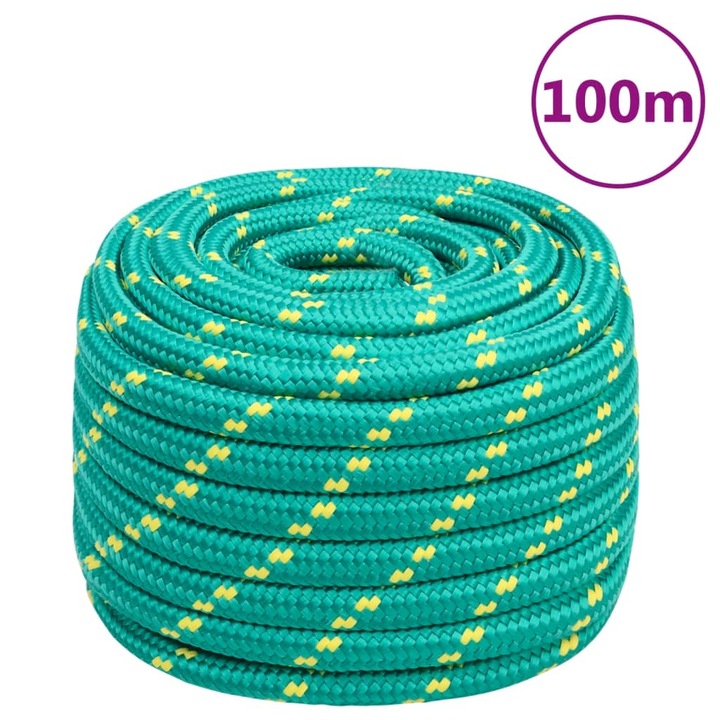 vidaXL zöld polipropilén hajókötél 20 mm 100 m 152740