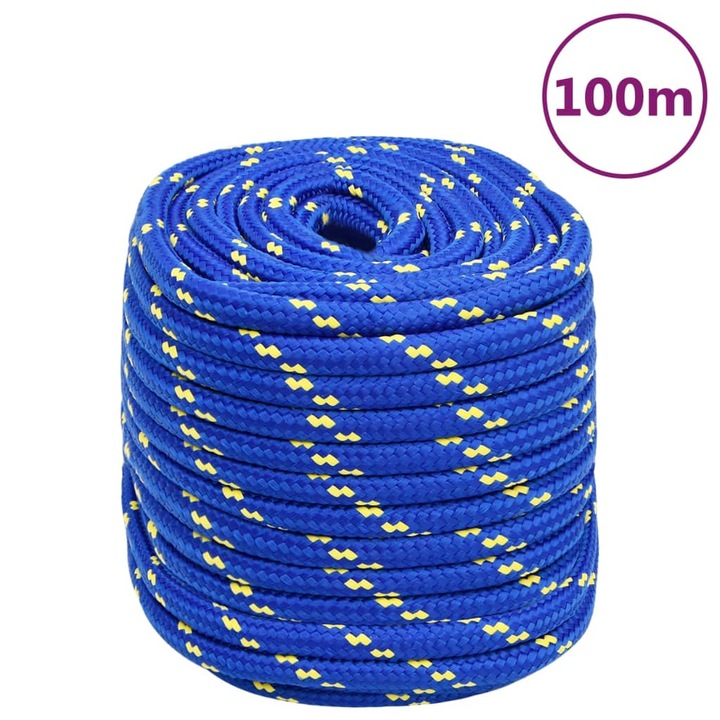 vidaXL kék polipropilén hajókötél 18 mm 100 m 152472