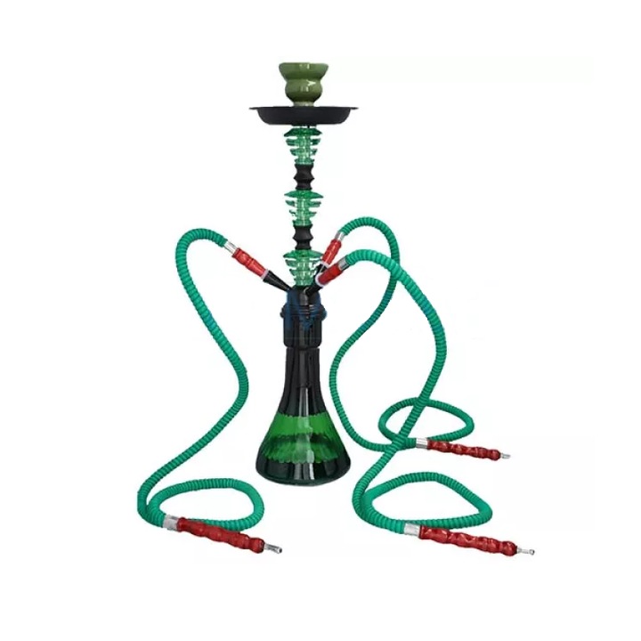 Narghilea Diamond Side 53 cm, cu trei furtunuri, verde