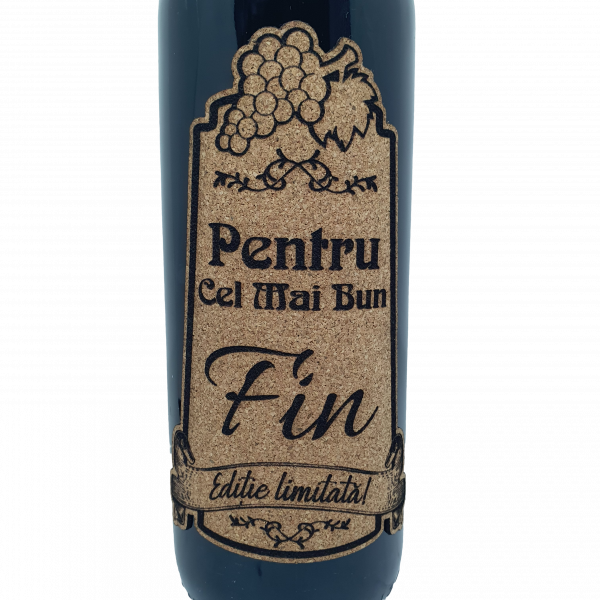 Персонализирана бутилка вино с послание, за най-доброто фино ...