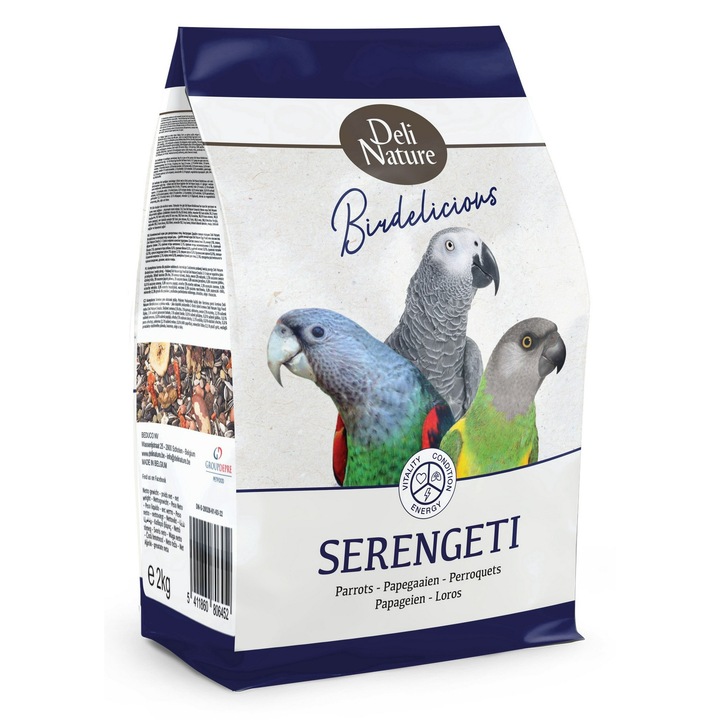 Hrana Super Premium pentru Papagali, Deli Nature Amazonas Park Serengeti, 2Kg