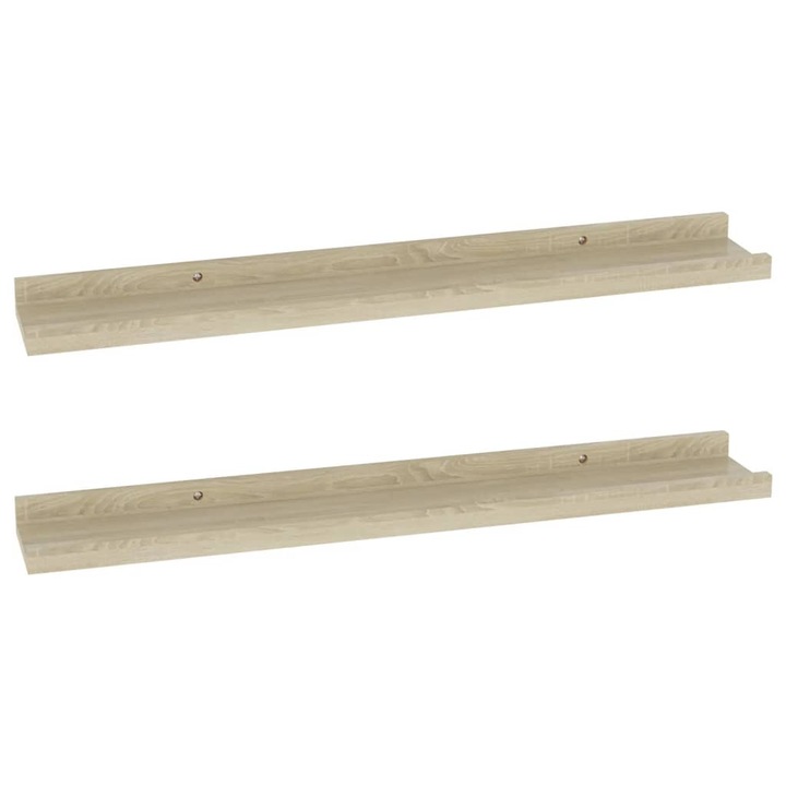 vidaXL 2 db sonoma-tölgy színű fali polc 60 x 9 x 3 cm (326680)