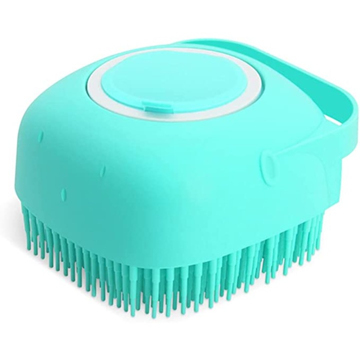 Силиконова четка за баня, дозатор за душ гел или шампоан, масажор за кожа