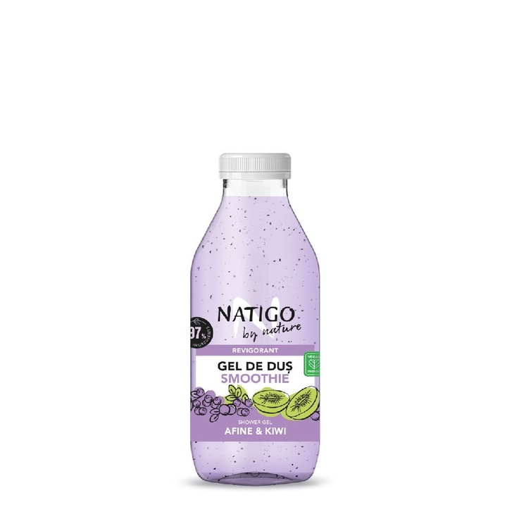 Natigo By Nature Smoothie tusfürdő áfonya és kivi kivonattal 97%-ban természetes összetevőkkel, 400 ml