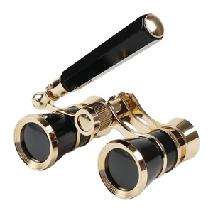 Ochelari de opera binoculari de epoca, Cu maner, mini, de inalta definitie, camp vizual marit echilibrat, negru, sundiguer,25mm