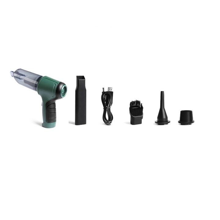 Aspirator multifunctional, AREOUT, 3in1, ABS, Multifunctional, Verde/Negru