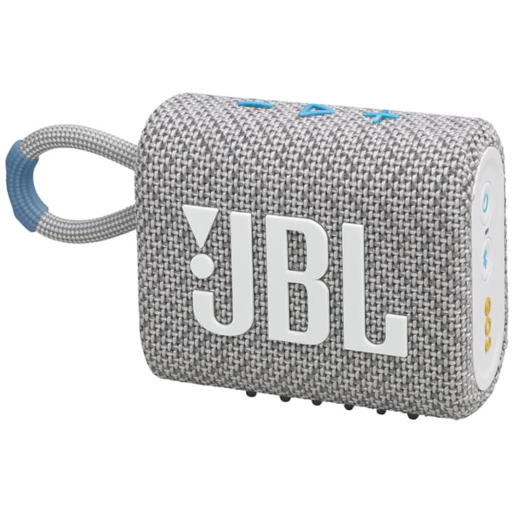 Преносима тонколона JBL Go 3 Eco, Bluetooth. IP67, 5H, Бял
