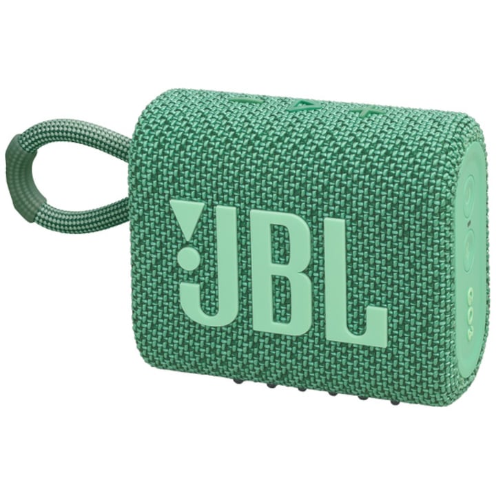 Преносима тонколона JBL Go 3 Eco, Bluetooth. IP67, 5H, Зелен
