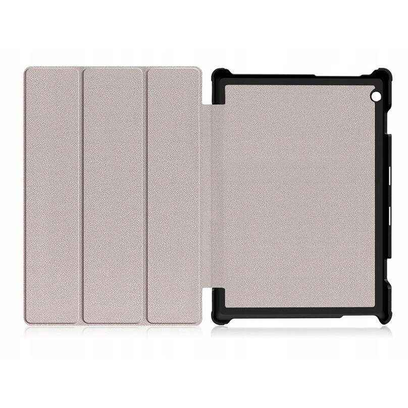 Set husa tableta/folie de protectie/stylus, Piele ecologica, Compatibil cu Lenovo Tab M10 TB-X605L/TB-X605F, Negru