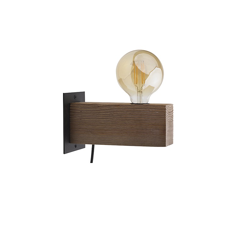 Осветително тяло, TK Lighting, Дърво, Фасунга E27, Кафяво