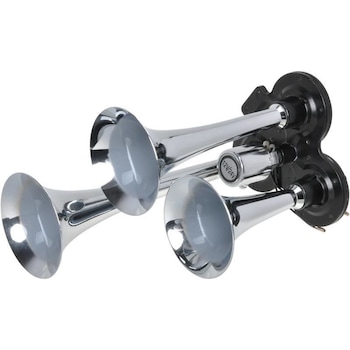 Claxon cromat Automax, 3 pipe, 12/24V Claxon cromat Automax, 3 pipe, 12/24V