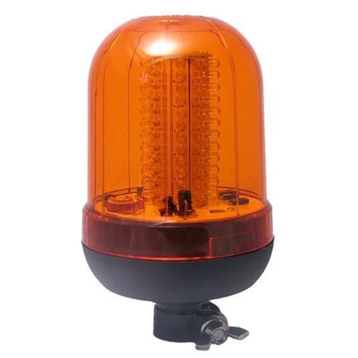 AutoMax villogó, 100 LED, 12/24 V, kerek