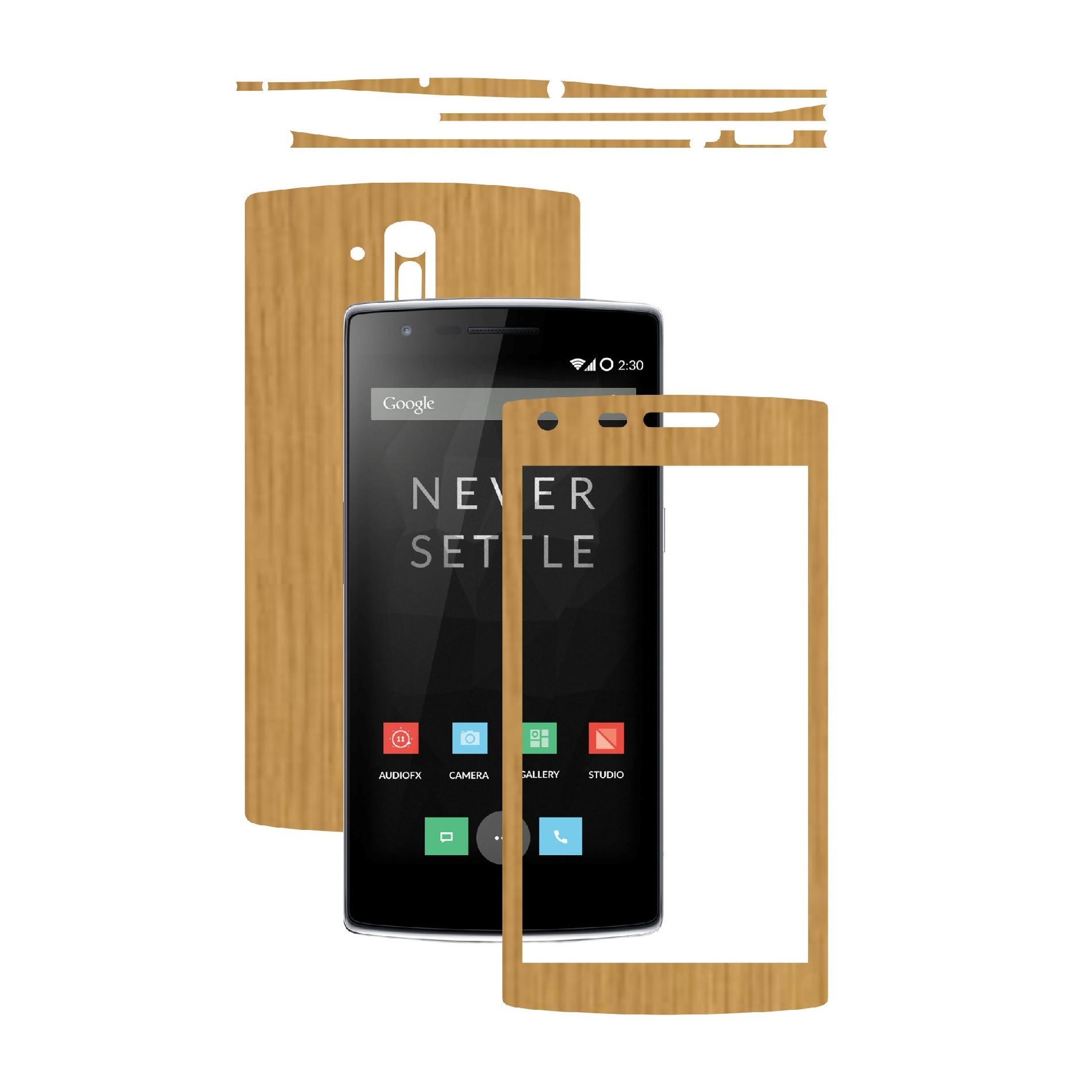 Folie de protectie Carbon Skinz, Husa de tip Skin Adeziv pentru Carcasa, Lemn Stejar dedicata OnePlus One