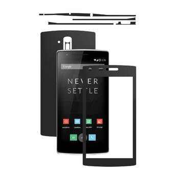 Folie de protectie Carbon Skinz, Husa de tip Skin Adeziv pentru Carcasa, Negru Mat dedicata OnePlus One Folie de protectie Carbon Skinz, Husa de tip Skin Adeziv pentru Carcasa, Negru Mat dedicata OnePlus One