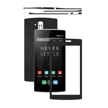 Folie de protectie Carbon Skinz, Husa de tip Skin Adeziv pentru Carcasa, Brushed Negru dedicata OnePlus One Folie de protectie Carbon Skinz, Husa de tip Skin Adeziv pentru Carcasa, Brushed Negru dedicata OnePlus One