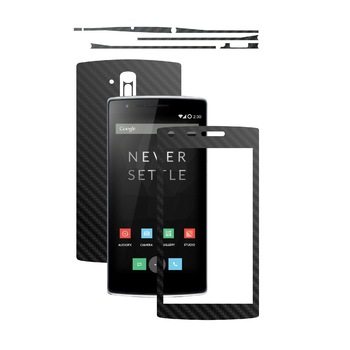 Folie de protectie Carbon Skinz, Husa de tip Skin Adeziv pentru Carcasa, Carbon Negru dedicata OnePlus One Folie de protectie Carbon Skinz, Husa de tip Skin Adeziv pentru Carcasa, Carbon Negru dedicata OnePlus One
