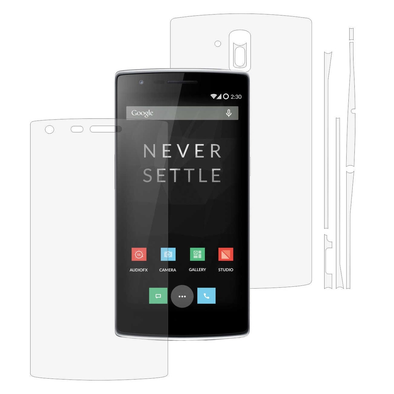 Folie Protectie Full Body Invisible Skinz Ultra-Clear AutoRegeneranta, Husa Transparenta de tip Skin Adeziv pentru Carcasa si Ecran, dedicata OnePlus One