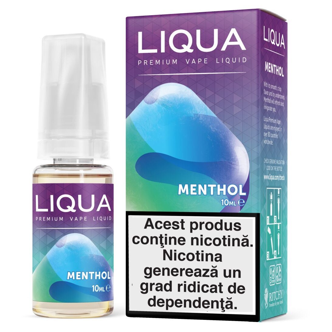 Lichid pentru Tigara Electronica Liqua Elements Menthol 0mg/ml 10 ml