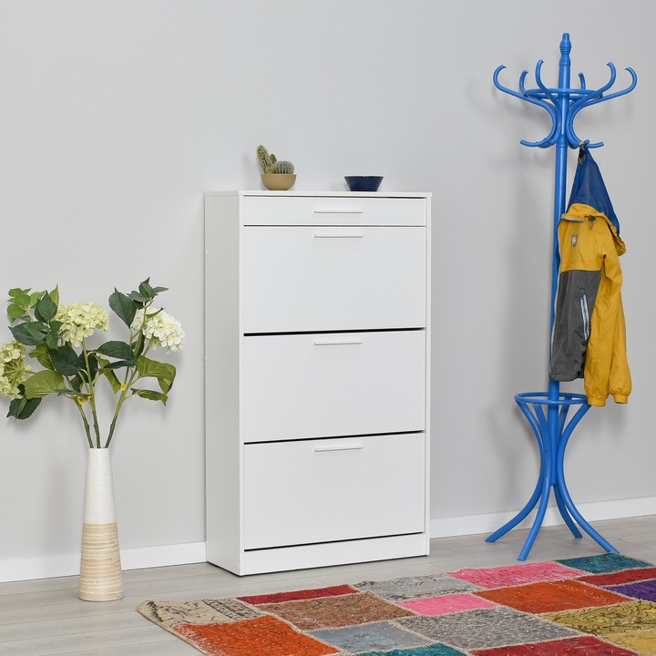 Pantofar, SHC-431 Diamond, Alb, 75 x 128 x 29 cm