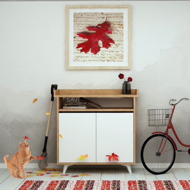 Pantofar, Springa, Alb, 100 x 102 x 35 cm