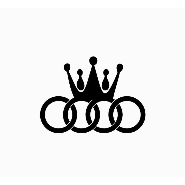 Sticker Audi Crown 15x11 cm, Creative Rey®