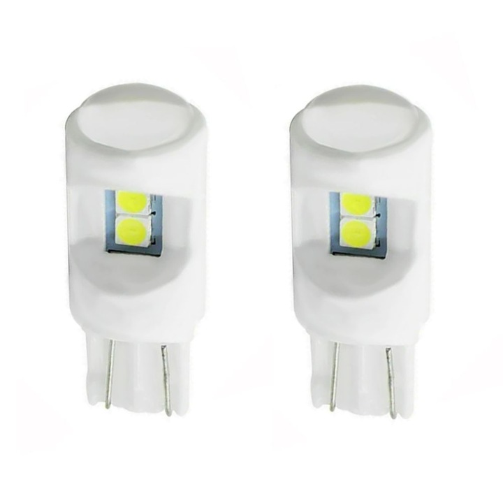 Комплект от 2 бр. Автомобилни крушки 10W T10, 6LED SMD