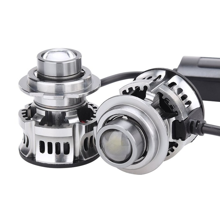 Set 2 becuri laser LED H7, 100W, 6000k, 10400 lumeni, 12v