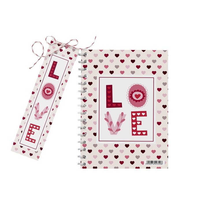 Carnetel A6 cu semn 100F spirala Love dictando