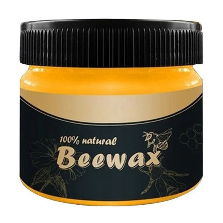 Természetes méhviasz fa felületekhez, 30 ml, fényesít, fényesít, védi a bútorokat - BEEWAX