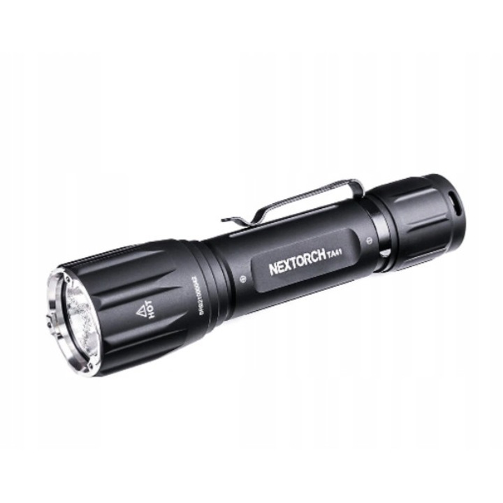 Акумулаторен тактически фенер TA41, Nextorch, 2600 lm, Черен/Бял