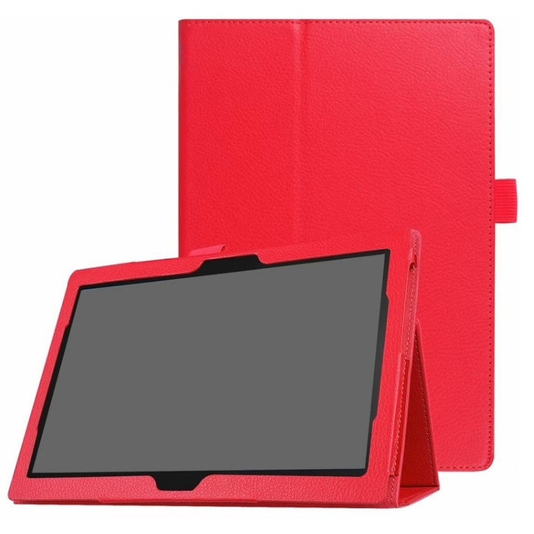 Husa tableta, Piele ecologica, Compatibil cu Lenovo Tab M10 HD 2 Gen, Rosu