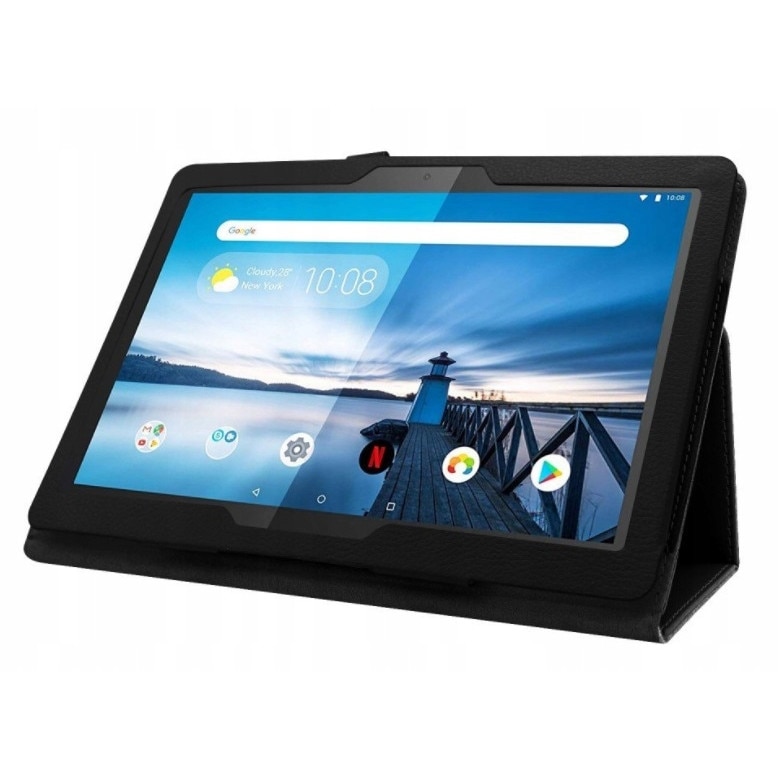 Husa tableta, Piele ecologica, Compatibila cu Lenovo Tab M10, Negru