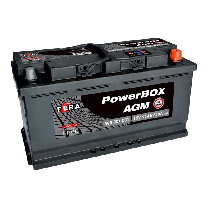 Акумулатор PowerBOX, AGM, 12V, 95Ah, 850A
