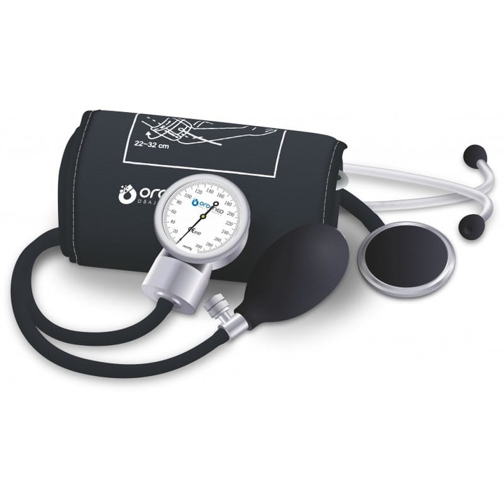 Vérnyomásmérő sztetoszkóppal, Oromed, Fekete