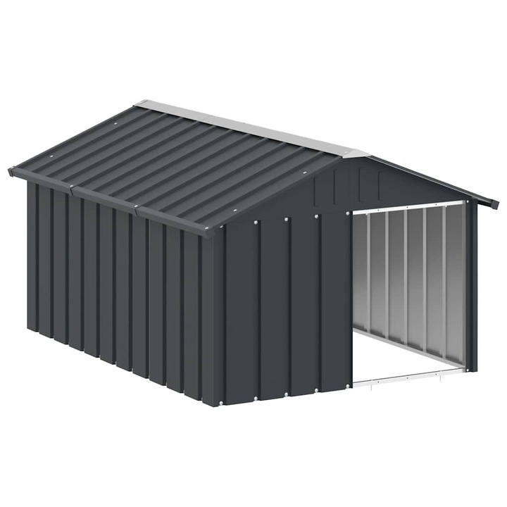 Кучешка къща vidaXL, Антрацит, 116,5x153x81,5 см, Поцинкована стомана