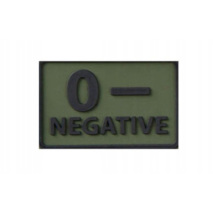 Set 2 embleme cu grupa sanguina, PVC, Verde