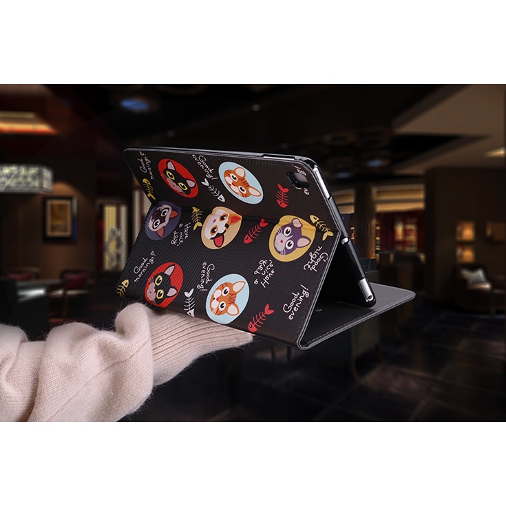 Husa pentru tableta, OSPE, Pisici, Compatibil cu IPad mini1/2/3/4/5, Multicolor