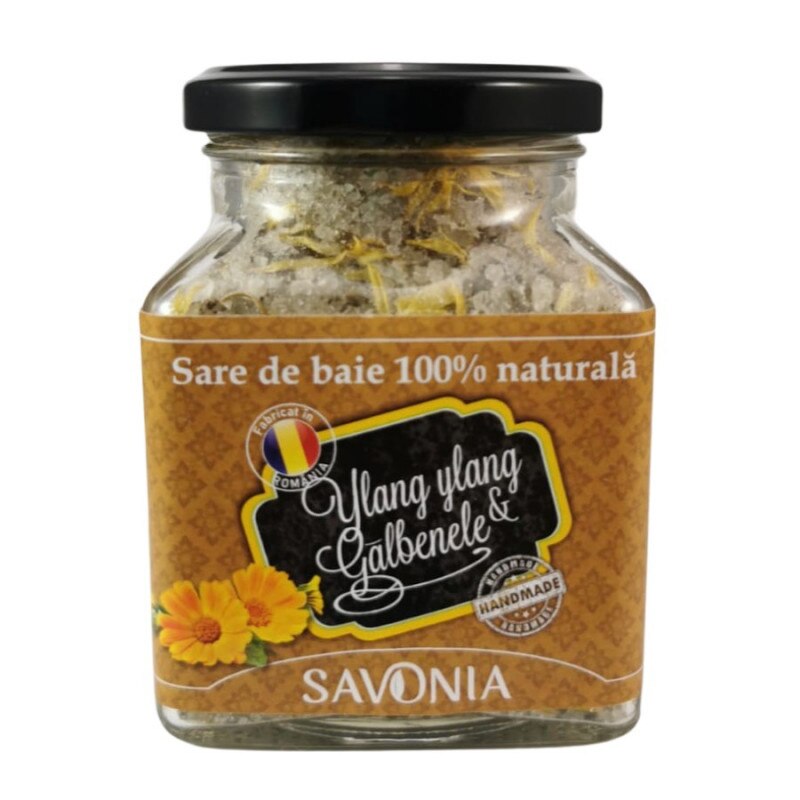 Sare de Baie 100% Naturala, Ylang Ylang si Galbenele - Savonia