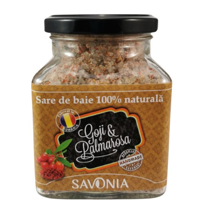 Sare de Baie 100% Naturala, Goji si Palmarosa - Savonia