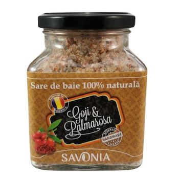 Sare de Baie 100% Naturala, Goji si Palmarosa - Savonia Sare de Baie 100% Naturala, Goji si Palmarosa - Savonia