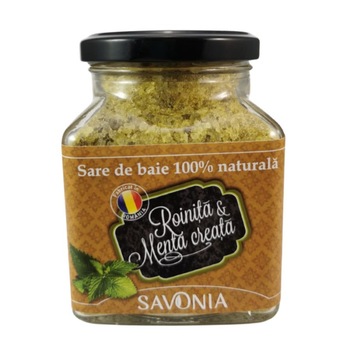 Sare de Baie 100% Naturala, Roinita si Menta Creata - Savonia Sare de Baie 100% Naturala, Roinita si Menta Creata - Savonia
