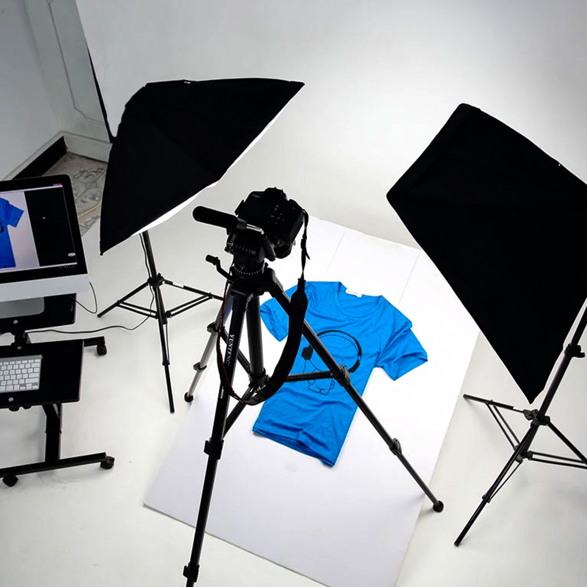 Set de Lumini pentru Studio Foto cu 2 Softbox 50x70cm, E27 Becuri