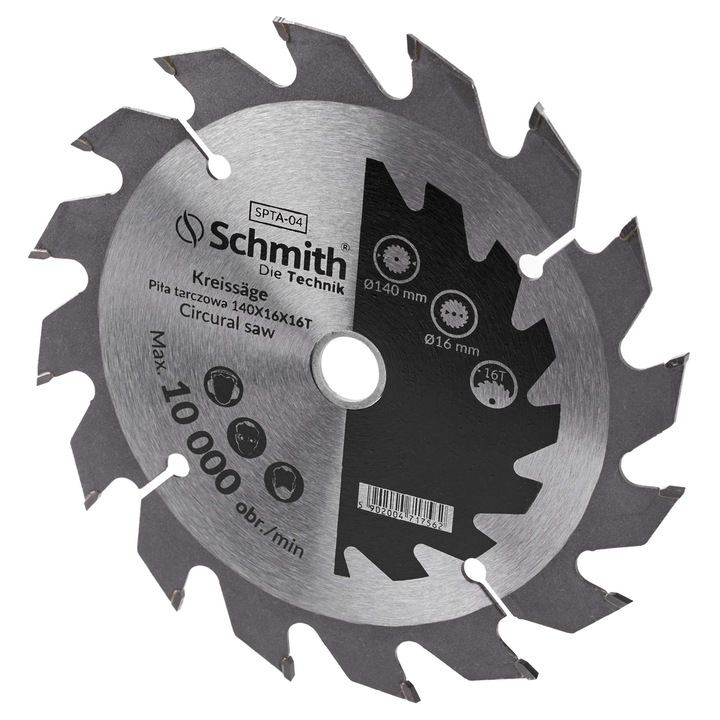 Disc taiere lemn, Schmith, Otel, 300x30x40 mm, Argintiu