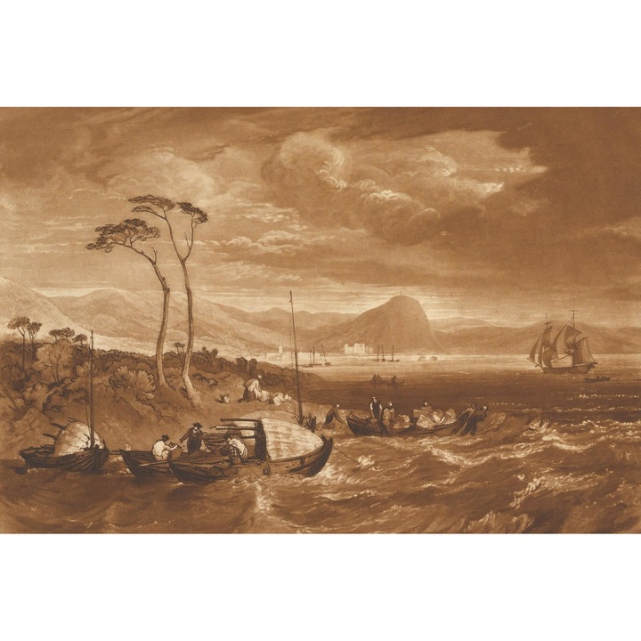 Poster perete, Zakito Posters, 30x20cm Castelul si orasul Inverary, Scotia (Liber Studiorum, partea XIII, plansa 65)